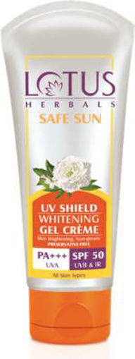 Picture of Lotus Herbals Safe Sun Uv Shield Whitening Gel Creme SPF 50 100 GM