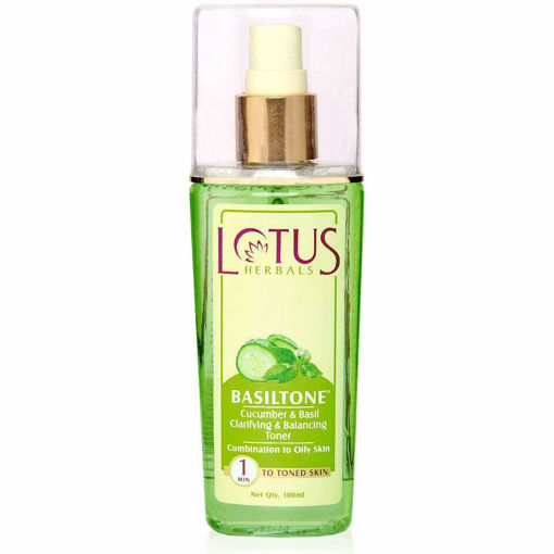 Picture of Lotus Herbals Basiltone Cucumber Basil Clarifying Balancing Toner 100 ml