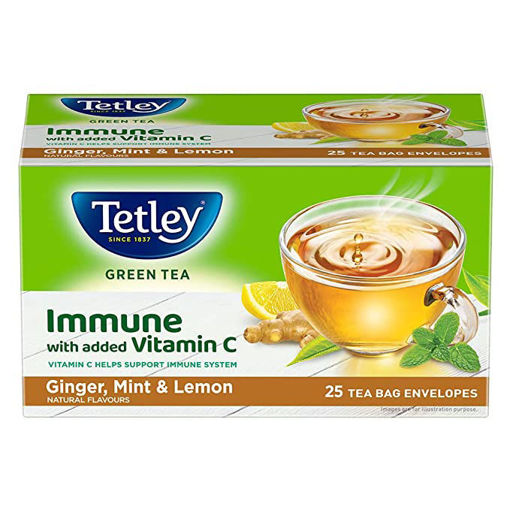 Picture of Tetley Green Tea Ginger Mint & Lemon 25n