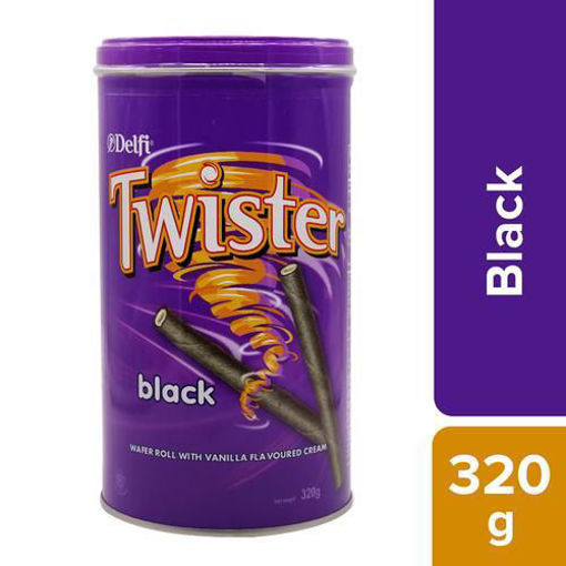 Picture of Delfi Twister Black Wafer Roll With Vanilla Flavoured Cream 320g