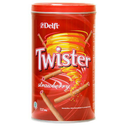 Picture of Delfi Twister Strawberry Wafer Roll With Strawberry Flavoured Cream 320g