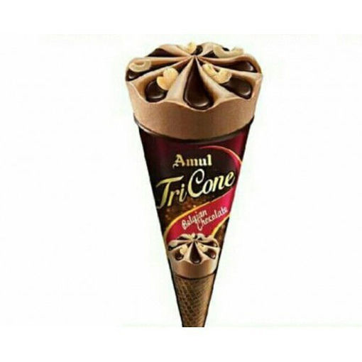 Picture of Amul Tri Cone Belgian Chocolate 77g