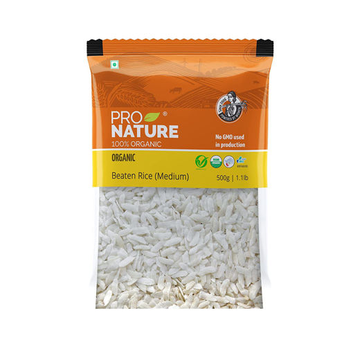 Picture of Pro Nature Organic baten Rice  Midium Poha 500g
