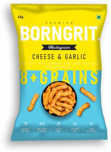 Picture of Borngrit Cheese & Garlic Multi Grain 40g