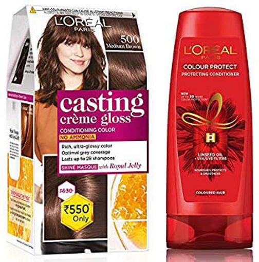 Picture of Loreal Conditioning Color Medium Brown 500 With Free Color Protect Shampoo 192.5ml