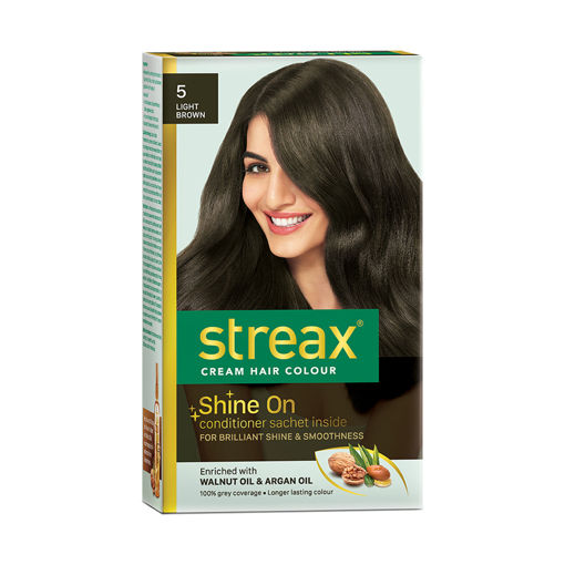Picture of Streax Light Brown 5 Hair Color 50g