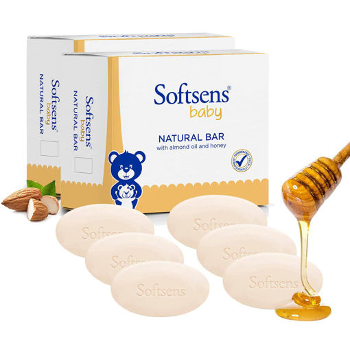 Picture of Softsens Baby Natural Bar Almond Oil and Honey 300g