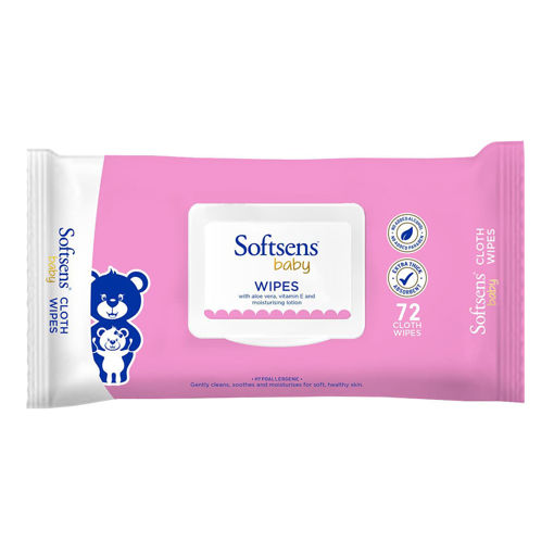 Picture of Softsens Baby Wipes Vitamin E 72 Cloth 72N