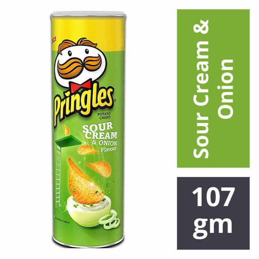Picture of Pringles Sour Cream & Onion Flavour 107gm