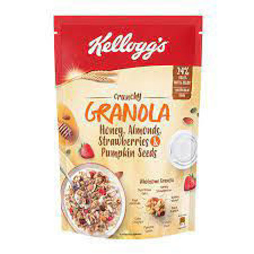 Picture of Kelloggs Crunchy Granola Honey Almond Starwbeies Pimpkin Seeds 450gm