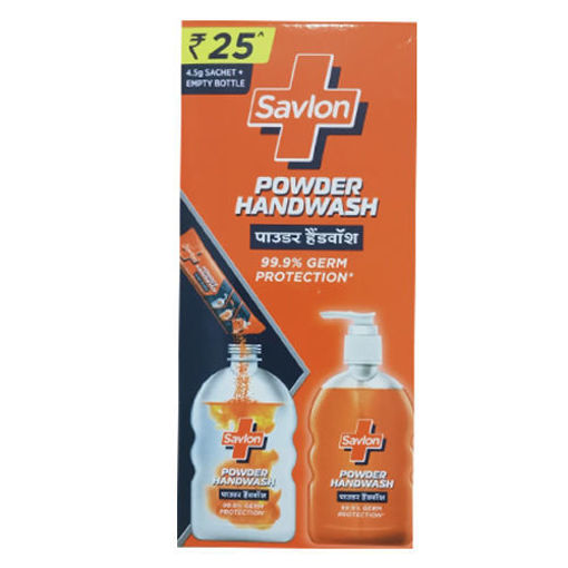 Picture of Savlon Powder Handwash with Empty Bottle 9gm