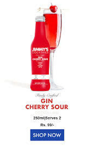 Picture of Jimmys Cock Tails Gin Cherry Sour 250ml