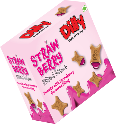 Picture of Dilly Strawberry Filled Bites 30gm