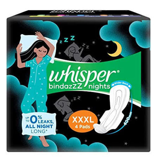 Picture of Whisper Bindazzz Nights Sanitary Pads 4pcs