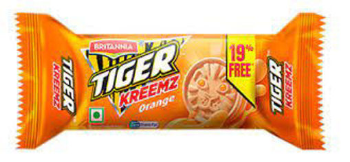 Picture of Britannia Tiger Kreemz Sandwich Biscuits Orange 40g