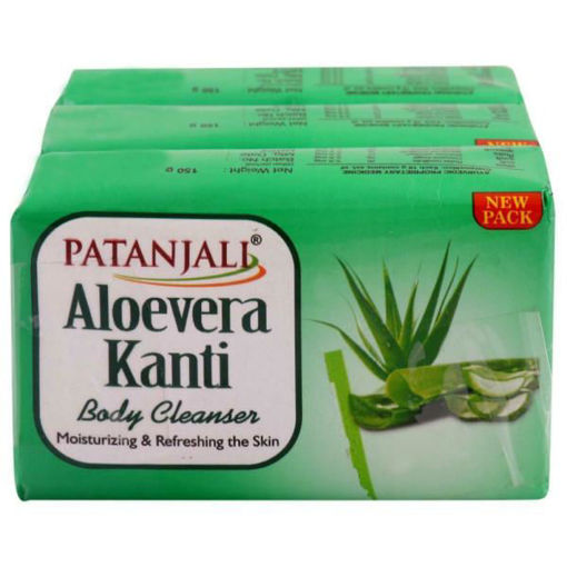 Picture of Patanjali Aloe Vera Kanti Body Cleanser Soap  3*150gm