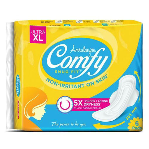 Picture of Comfy Snug Fit Sanitary Pads with Wings Ultra XL  6 pcs