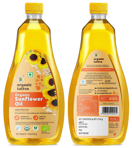 Picture of Organic Tattva Organic Sunflower Oil 1l