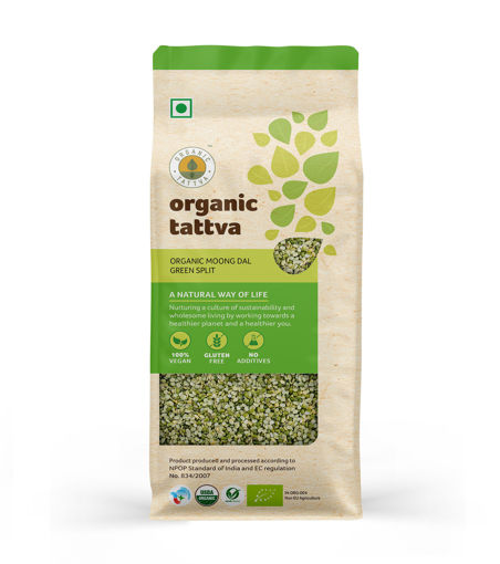 Picture of Organic Tattva Organic Moong Dal Green Split 500g