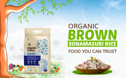 Picture of Organic Tattva Organic Sona Masuri Brown 1kg