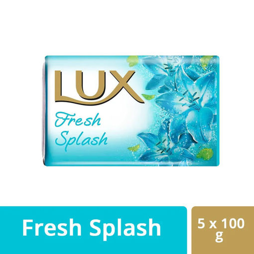 Picture of Lux Fresh Splash Water Lily & Cooling Mint Soap 100g Buy 4 Get 1