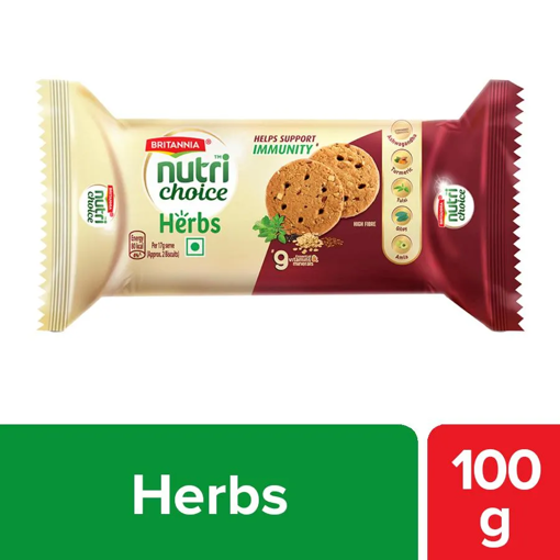 Picture of Britannia Nutrichoice Herbs Biscuits 100gm