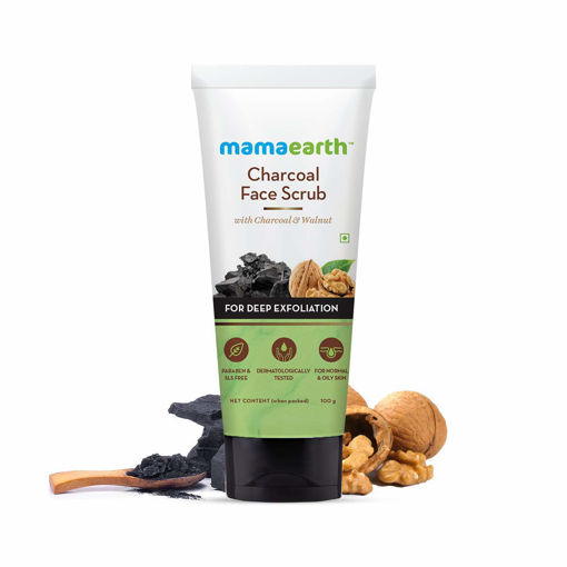 Picture of Mamaearth Face Scrub With Charcoal & Walnut 100g