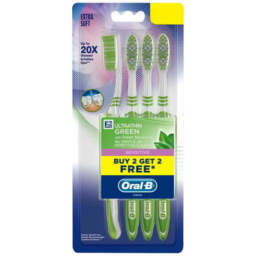 Picture of Oral-B Ultrathin Sensitive Toothbrush Buy 2 Get 2 Free