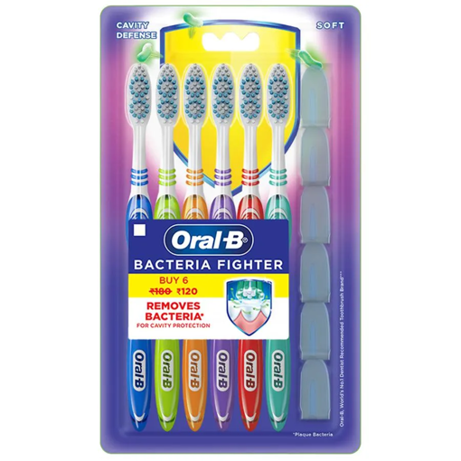 Picture of Oral-B Bacterial Fighter Manual Tooth Brush 6 pcs