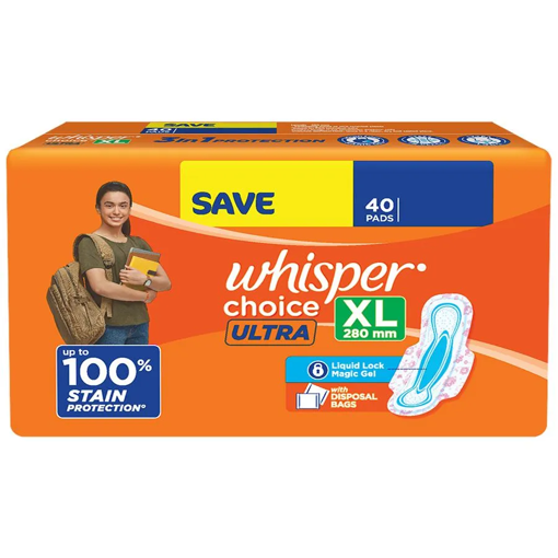 Picture of Whisper Choice Ultra Pads Xl  40 pcs