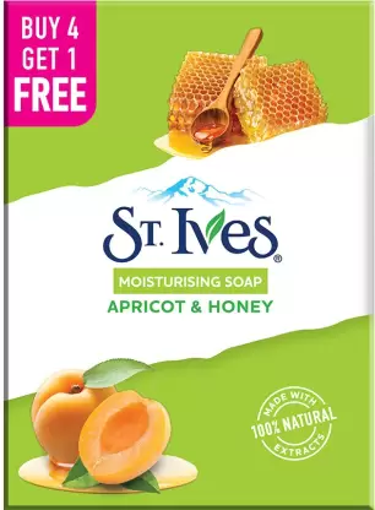 Picture of ST.IVES Apricot & Honey bathing scrub soap 5 x 125 g