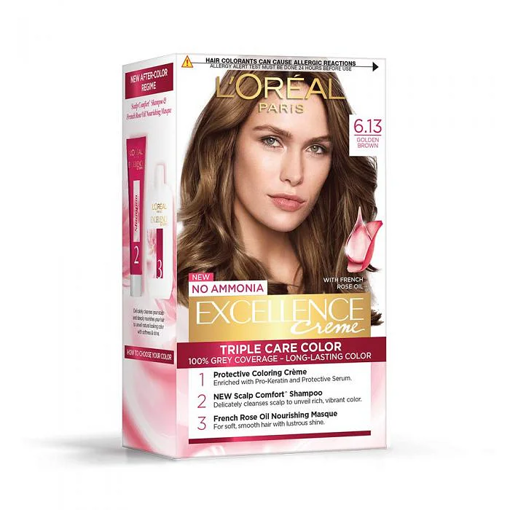 Picture of Loreal Paris Excellence Creme Hair Colour, 172 g 6.13 Golden Brown