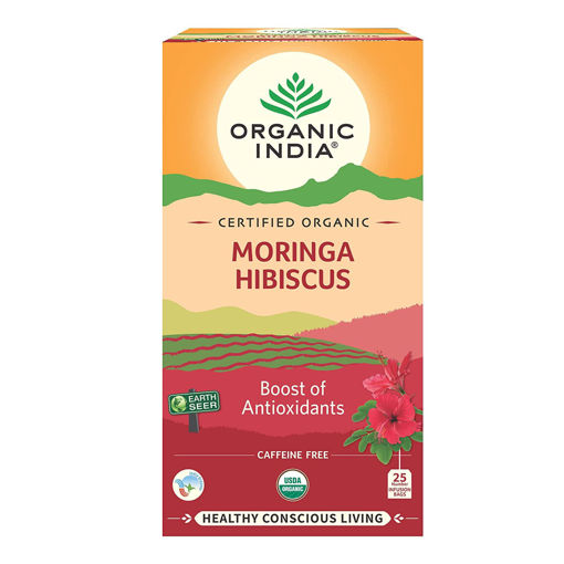 Picture of ORGANIC INDIA Moringa Hibiscus 25 Tea bags