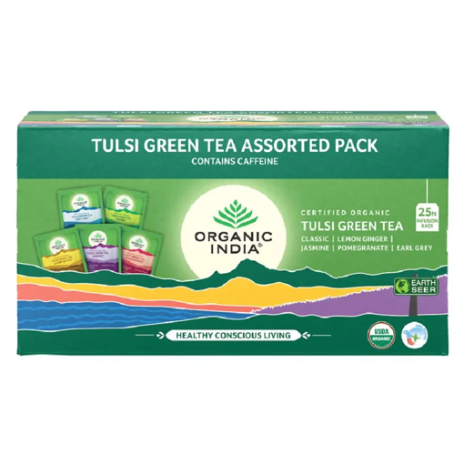 Picture of Organic India Tulsi Green Tea Assorted 25 Tea Bags