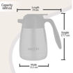 Picture of Milton Thermosteel Classic 24 Hours Hot or Cold Tea  Coffee 600 ml Silver Stainless Steel