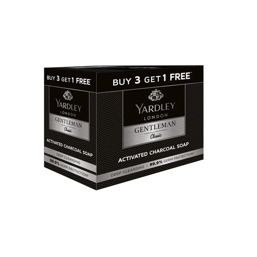 Picture of Yardley London Gentleman Classic Activated Charcoal Soap Pack of 4