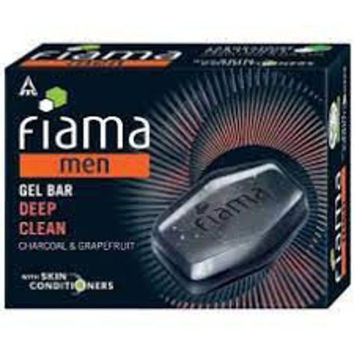 Picture of Fiama Men Gel Bar Soap Deep Clean Charcoal And Grapefruit 125G