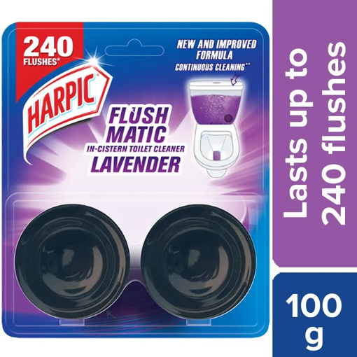 Picture of Harpic Flushmatic Toilet Cleaner Block Lavender 100g
