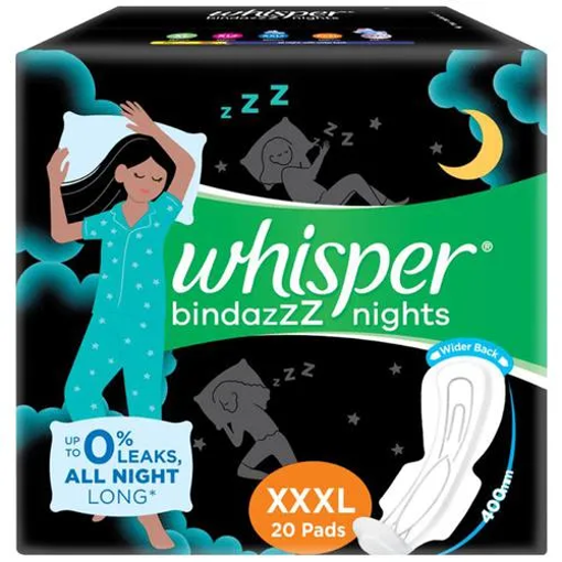 Picture of Whisper Bindazzz Nights Sanitary Pads XXXL 20pcs