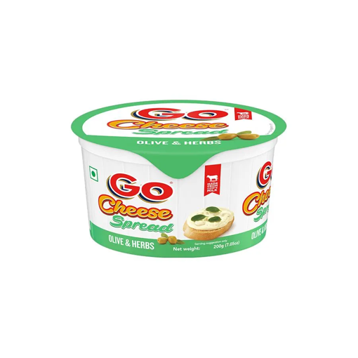 Picture of Go Cheese Spread Olive & Herbs 200g Tub