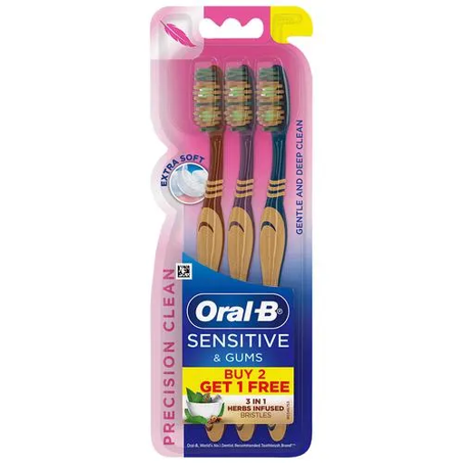 Picture of Oral-B Sensitive & Gums – Precision Clean Toothbrush 3 pc Buy 2 Get 1 Free