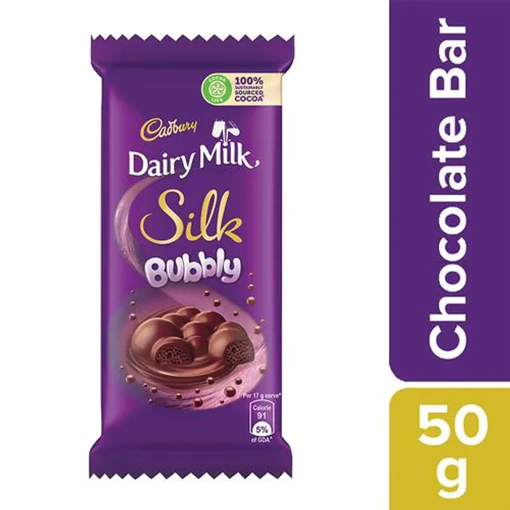 Picture of Cadbury Dairy Milk Silk Bubbly Chocolate Bar 50g
