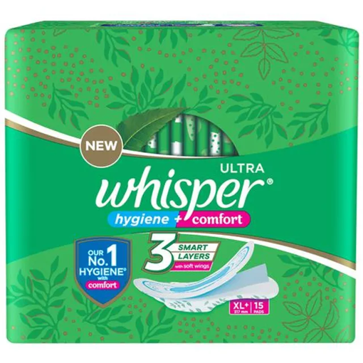 Picture of Whisper Sanitary Pads XL Plus Wings 15pcs