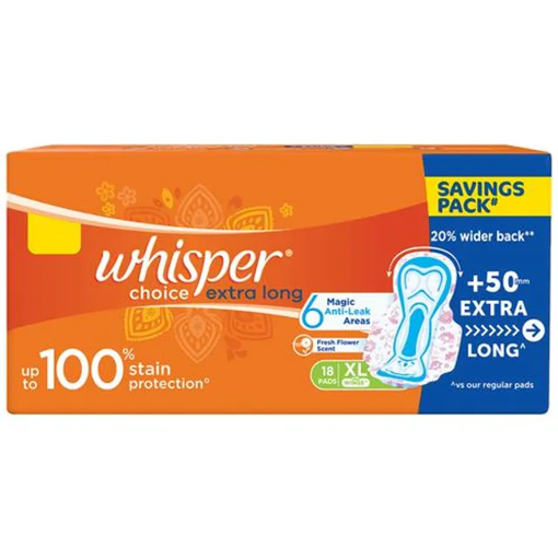 Picture of Whisper Choice Sanitary Pad XL 18pcs
