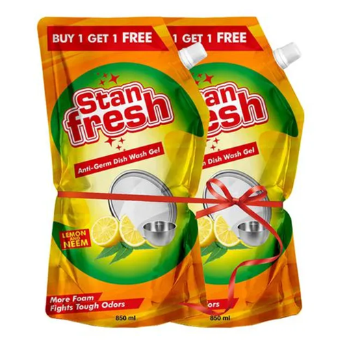 Picture of STANFRESH Anti-Germ Dish Wash Gel Lemon & Neem 850 ml (Pack of 2)