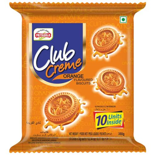 Picture of PRIYAGOLD Club Creme Orange Biscuits 350g Pouch