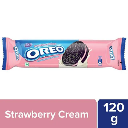 Picture of Cadbury Oreo Creme Biscuit Strawberry 120 g