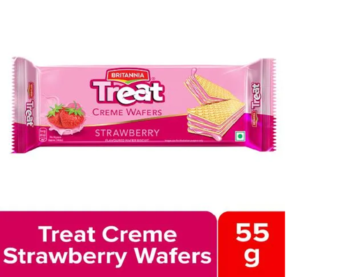 Picture of Britannia Treat Strawberry Wafers 55g