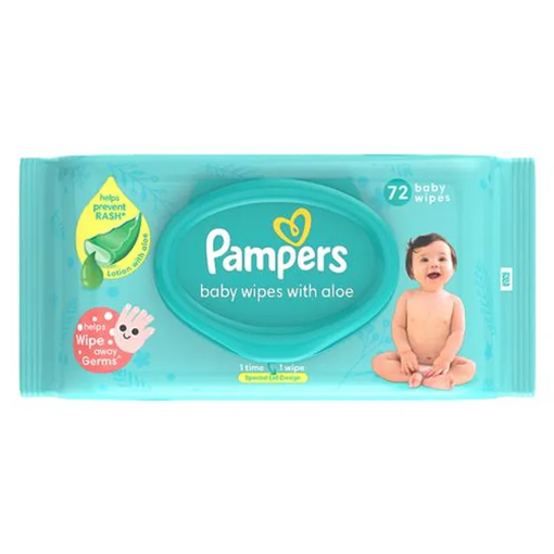 Picture of Pampers Baby Wipes With Aloe 72 pcs