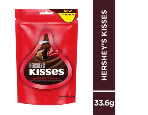 Picture of Hersheys Kisses Special Dark N Almonds Chocolate 33.6g